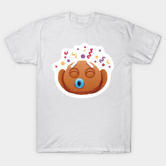 Christmas Sticker, Ginger Man Sticker T-Shirt by Music Lover